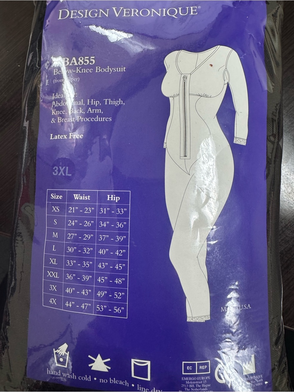 Black Below-Knee Bodysuit (3XL)
